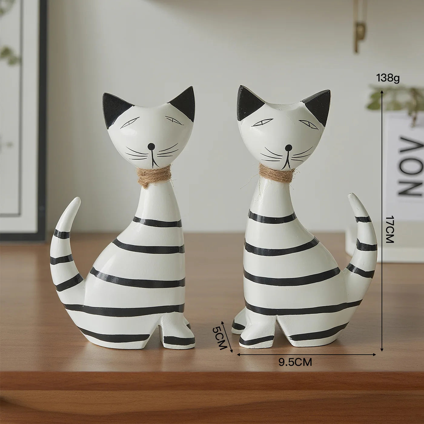 Casal Gatos Listrados Madeira NOXHome