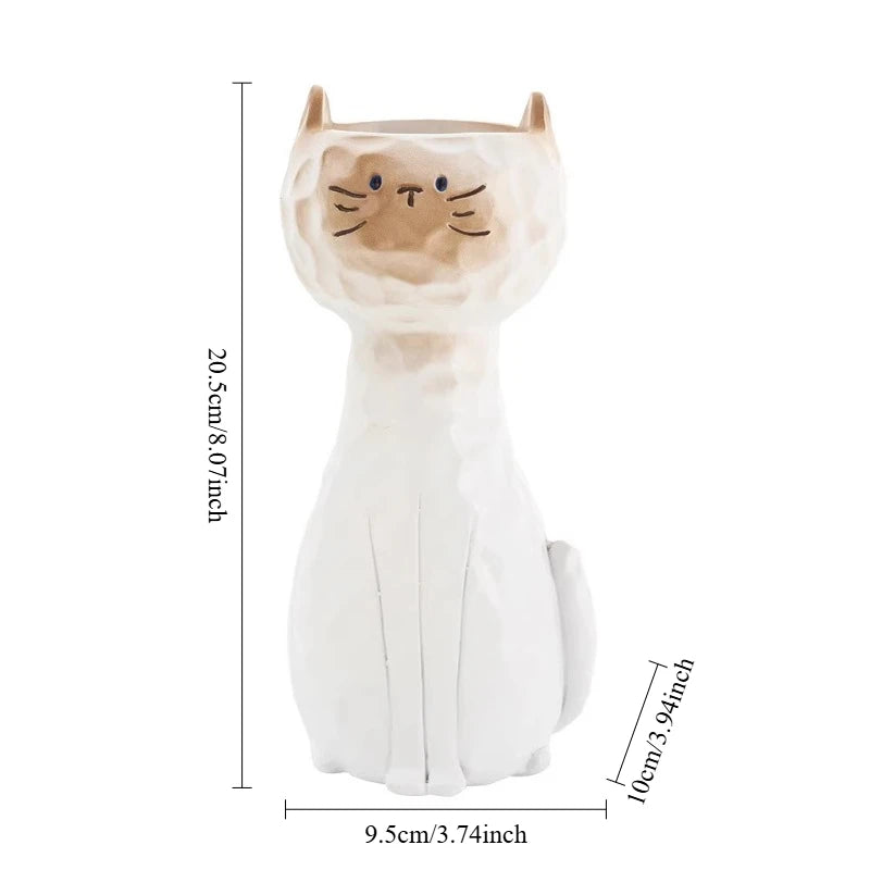 Vaso Gato Siamês Resina NOXHome