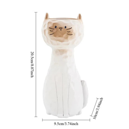 Vaso Gato Siamês Resina NOXHome