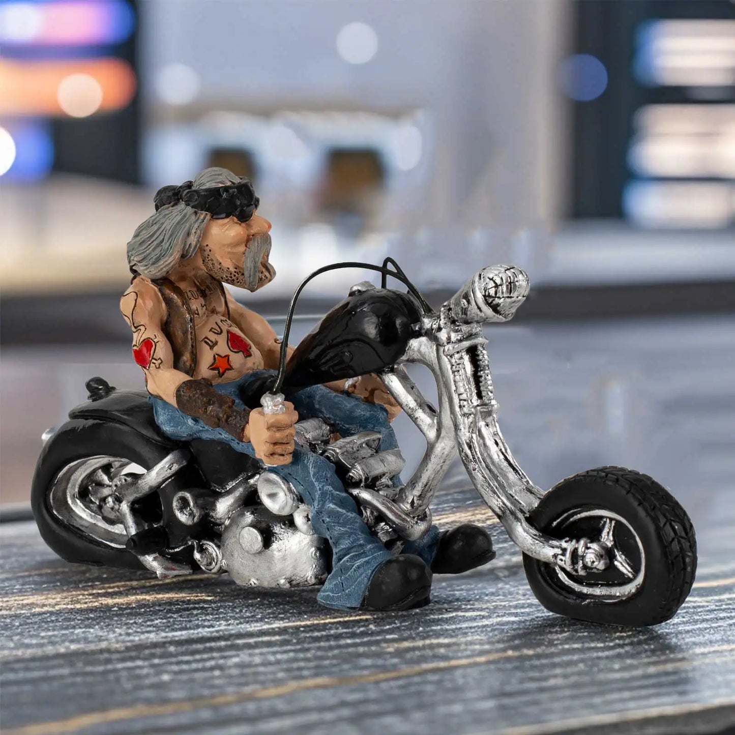 Escultura Motociclista Resina NOXHome