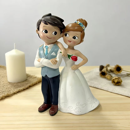 Estatueta Casal Resina Topo Bolo NOXHome