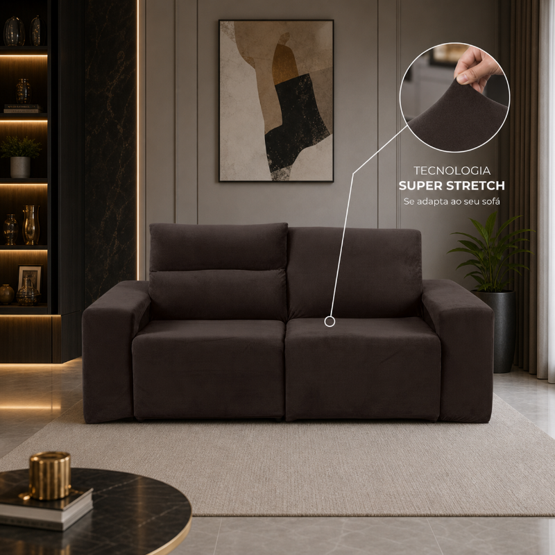 Capa para Sofá Retrátil 2 Lugares Super Luxo Manta Soft NOXHome