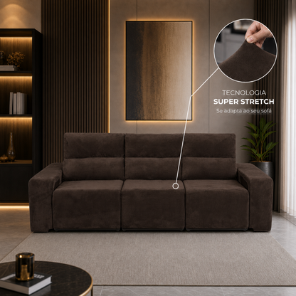 Capa para Sofá Retrátil 3 Lugares Super Luxo Manta Soft NOXHome