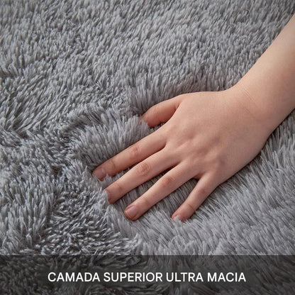 Tapete Peludo Shaggy NOXHome | Felpudo Antiderrapante Sala e Quarto 2,00x2,40m