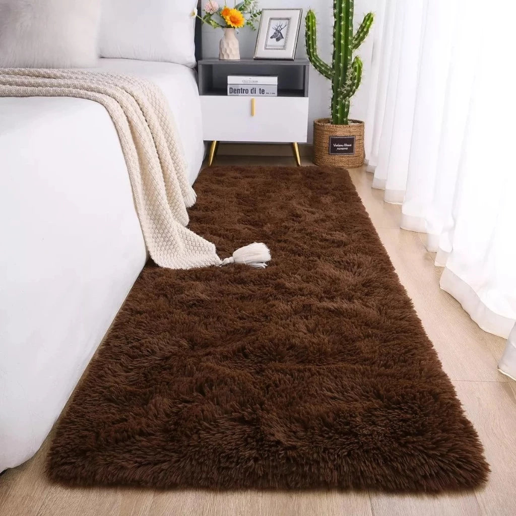 Tapete Passadeira Peludo Shaggy NOXHome | Felpudo Antiderrapante 2,00x0,60m
