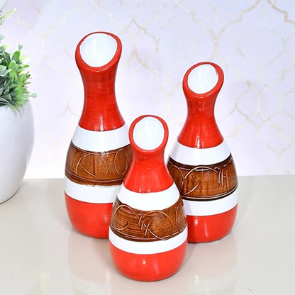 Kit Trio de Jarros Decorativos NOXHome | Cerâmica Artesanal Fosco – Sala, Rack e Aparador