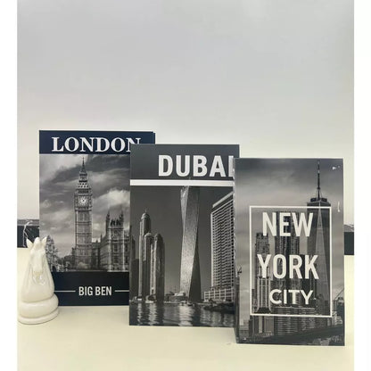 Livros Decorativos NOXHome | Conjunto Organizador Decorativo com 3 Peças