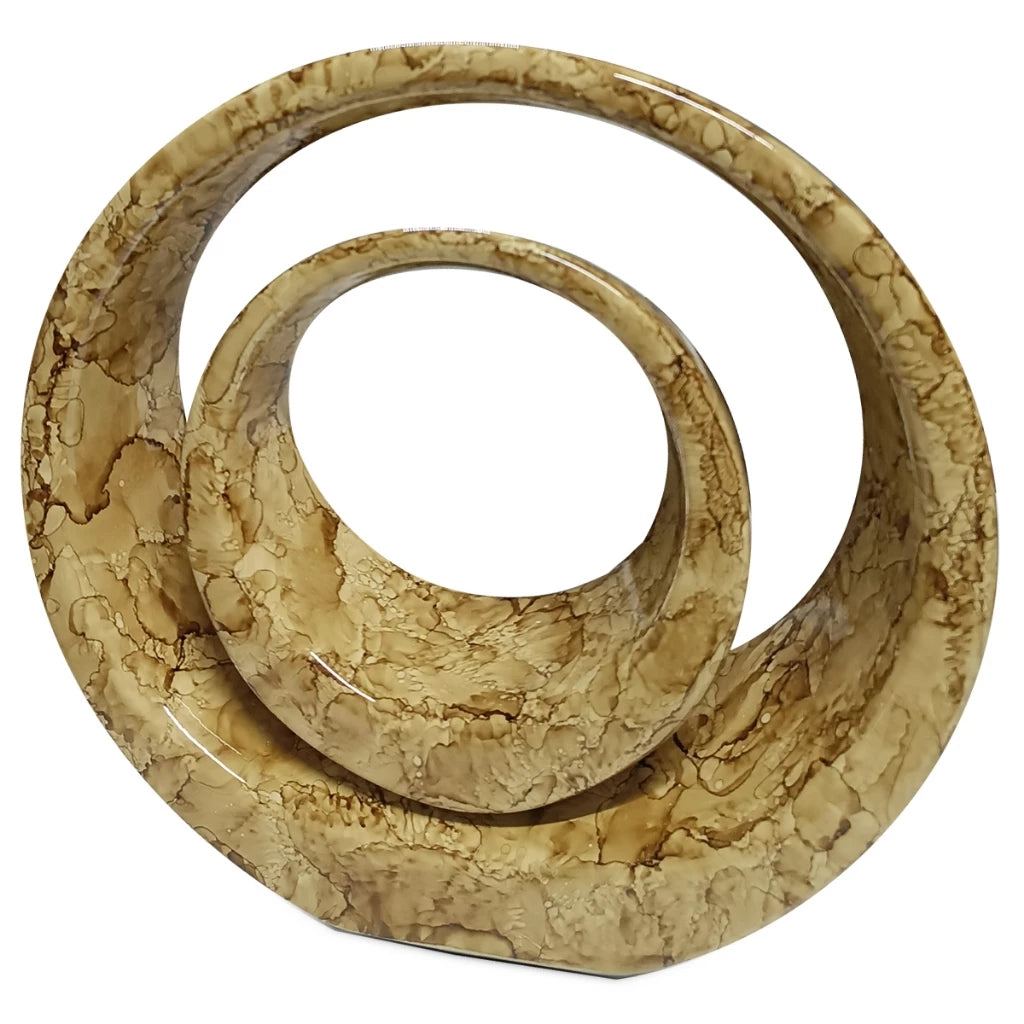 Escultura Decorativa Elos Entrelaçados NOXHome | Cerâmica Marmorizada Moderna