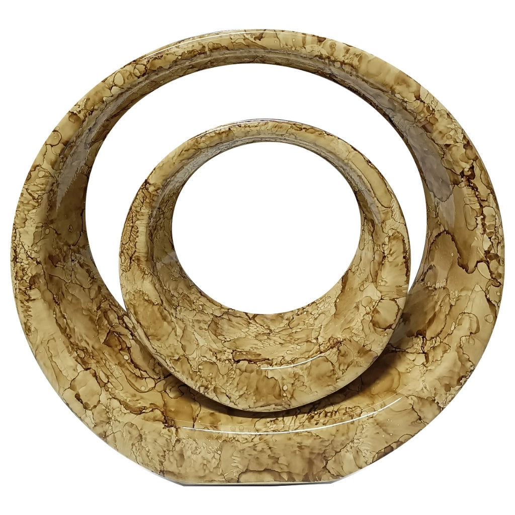 Escultura Decorativa Elos Entrelaçados NOXHome | Cerâmica Marmorizada Moderna