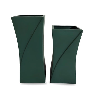 Kit Vasos Grego Decorativo NOXHome | Cerâmica com Verniz Fosco – Par 2 Peças