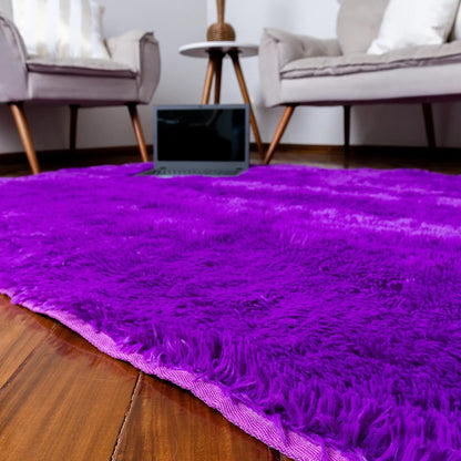 Tapete Peludo Shaggy NOXHome | Felpudo Antiderrapante Sala e Quarto 1,00x1,50m