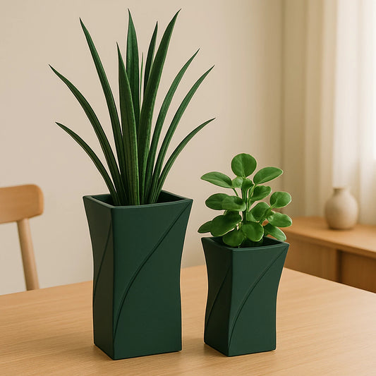 Kit Vasos Grego Decorativo NOXHome | Cerâmica com Verniz Fosco – Par 2 Peças
