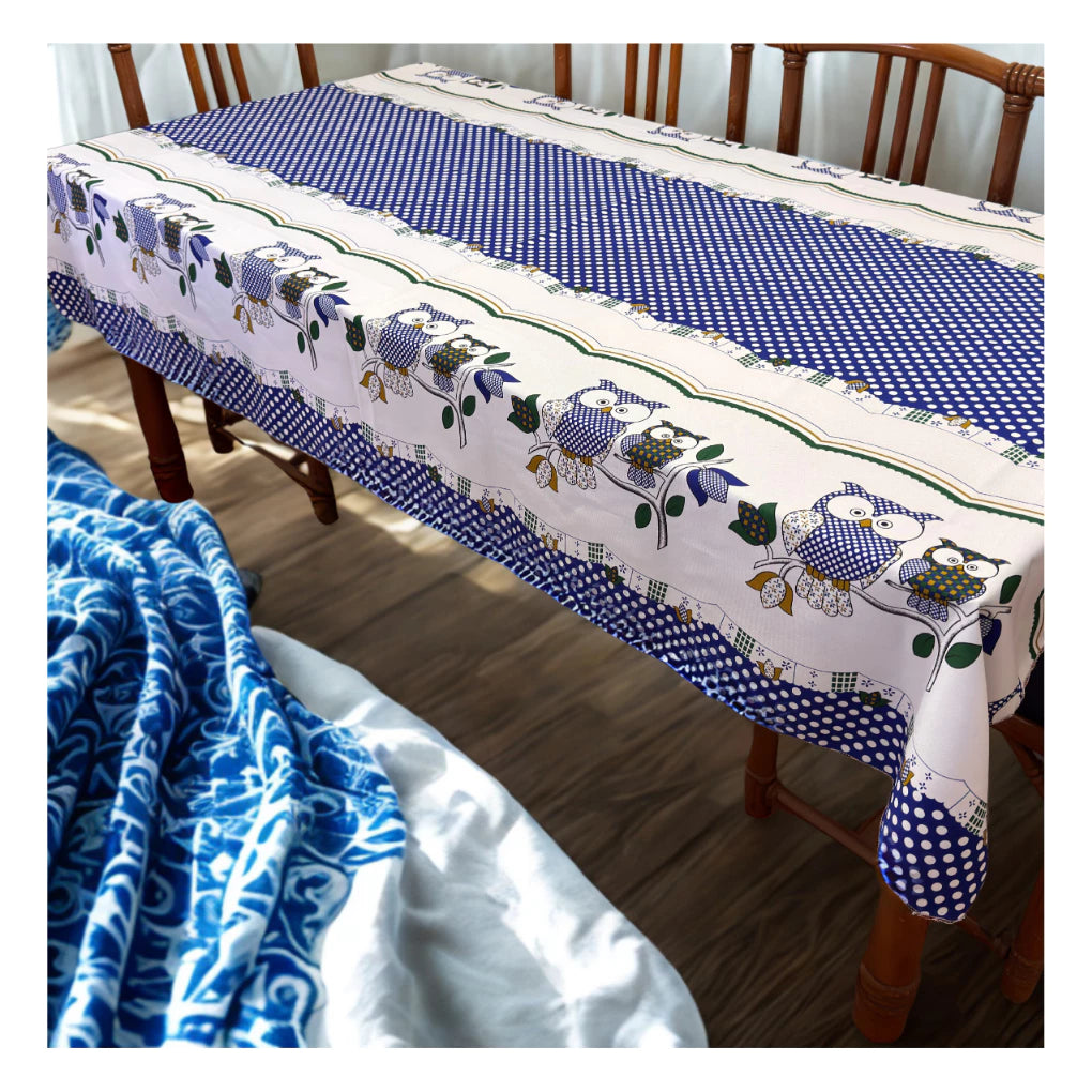 Toalha de Mesa Retangular NOXHome | Tecido Oxford 6 Lugares 2,00x1,40m – Fácil de Limpar