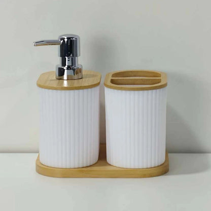 Kit Acessórios para Banheiro NOXHome | Saboneteira + Porta Escova + Copo – Conjunto Luxo