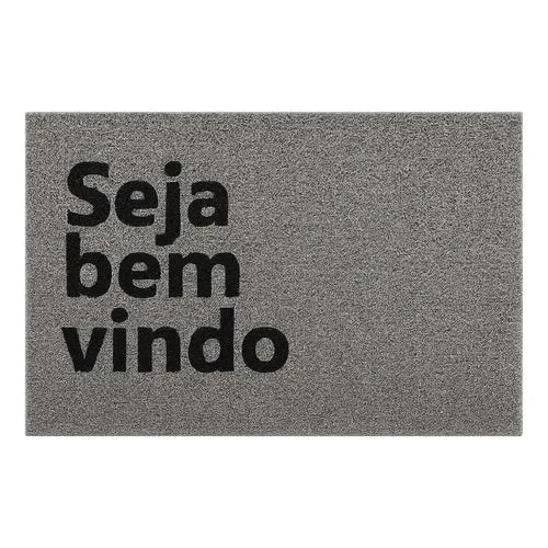 Tapete Capacho "Seja Bem-Vindo" NOXHome | PVC Vinil Antiderrapante Lavável 40x60cm – Interno e Externo