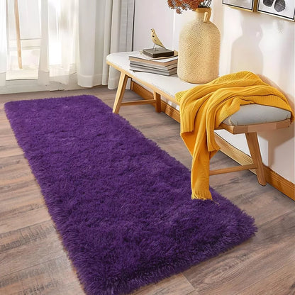 Tapete Passadeira Peludo Shaggy NOXHome | Felpudo Antiderrapante 2,00x0,60m