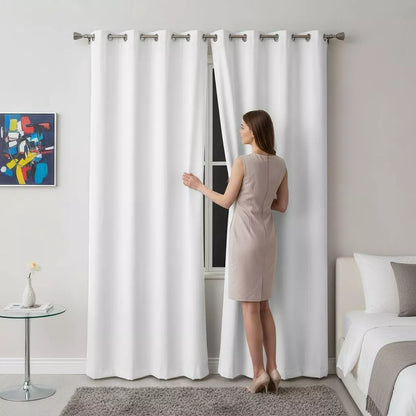 Cortina Blackout Tecido Grosso Premium NOXHome | Ilhós Cromados Dupla Face – Sala e Quarto