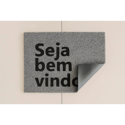 Tapete Capacho "Seja Bem-Vindo" NOXHome | PVC Vinil Antiderrapante Lavável 40x60cm – Interno e Externo