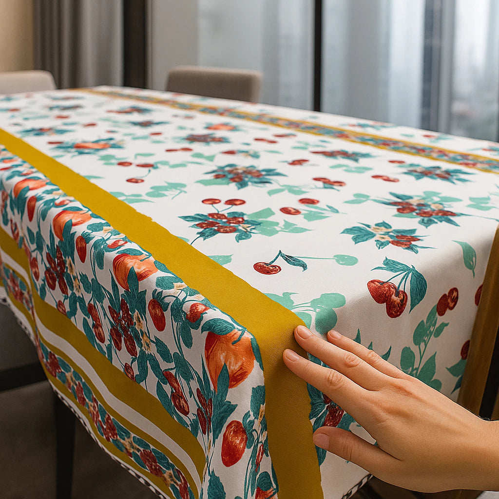 Toalha de Mesa Retangular NOXHome | Tecido Oxford 6 Lugares 2,00x1,40m – Fácil de Limpar