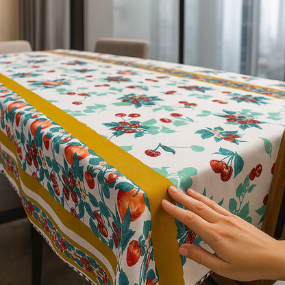 Toalha de Mesa Retangular NOXHome | Tecido Oxford 6 Lugares 2,00x1,40m – Fácil de Limpar