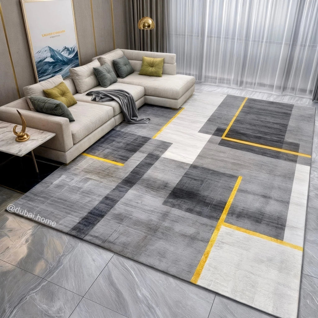 Tapete Belga Estampado NOXHome | Antiderrapante Sala e Quarto 1,50x1,00m – Coleção Exclusiva