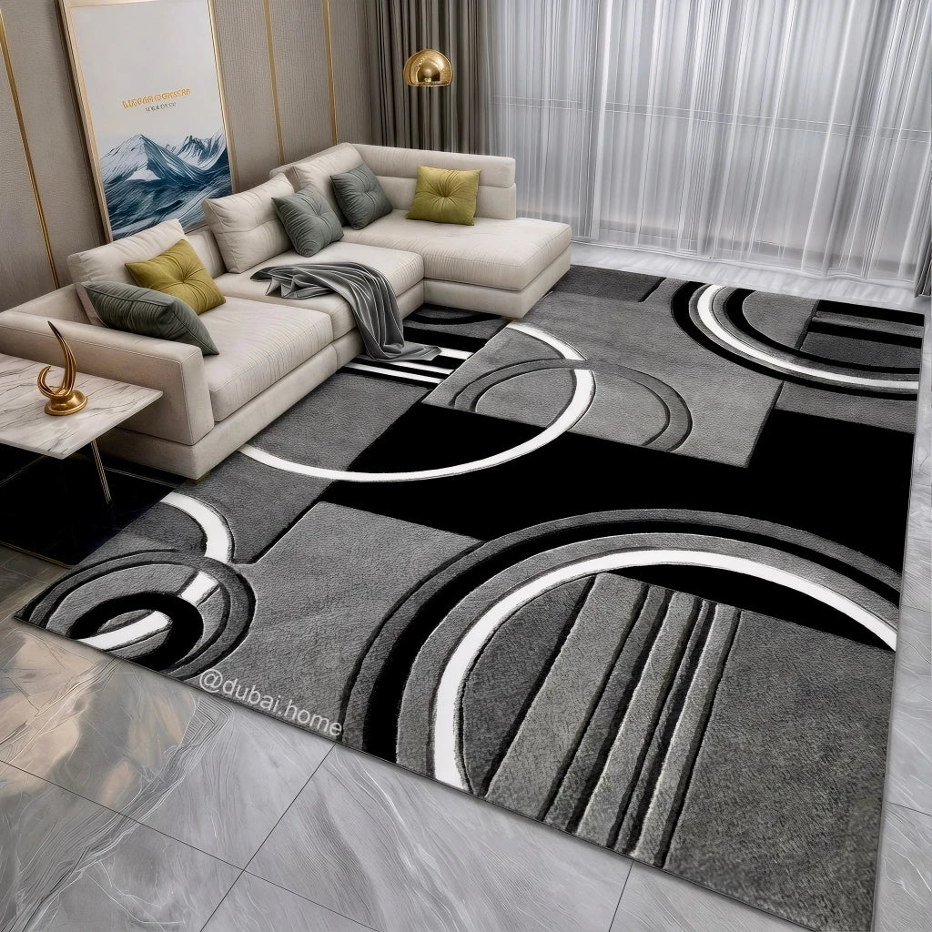 Tapete Belga Estampado NOXHome | Antiderrapante Sala e Quarto 1,50x1,00m – Coleção Exclusiva