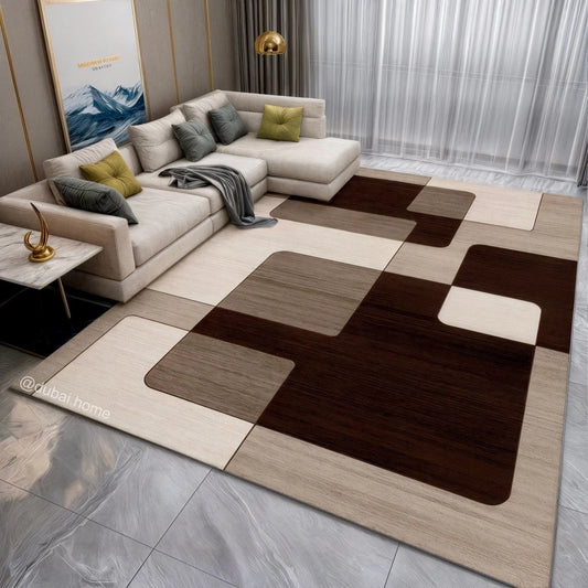 Tapete Belga Estampado NOXHome | Antiderrapante Sala e Quarto 1,50x1,00m – Coleção Exclusiva