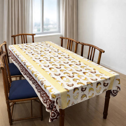Toalha de Mesa Retangular NOXHome | Tecido Oxford 6 Lugares 2,00x1,40m – Fácil de Limpar