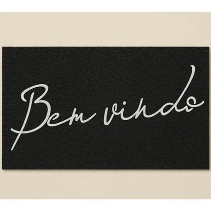 Tapete Capacho Bem-Vindo NOXHome | PVC Vinil Antiderrapante Lavável 40x60cm – Interno e Externo