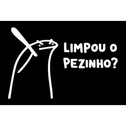 Tapete Capacho "Limpou o Pezinho?" NOXHome | PVC Vinil Antiderrapante Lavável Interno e Externo