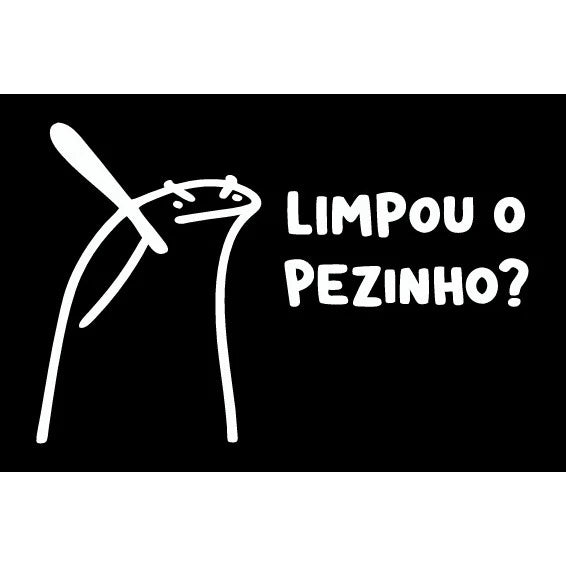 Tapete Capacho "Limpou o Pezinho?" NOXHome | PVC Vinil Antiderrapante Lavável Interno e Externo