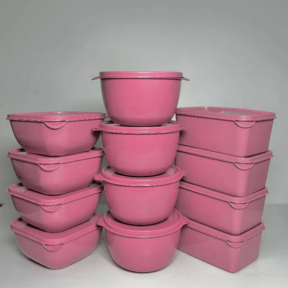 Kit Potes Plásticos para Alimentos NOXHome | Com Alças Empilháveis 1L – Kit 12 Peças