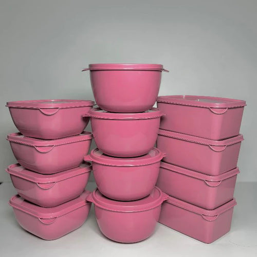 Kit Potes Plásticos para Alimentos NOXHome | Com Alças Empilháveis 1L – Kit 12 Peças