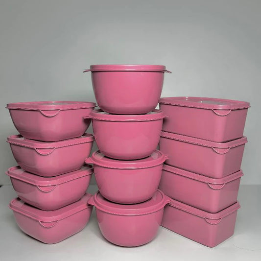 Kit Potes Plásticos para Alimentos NOXHome | Com Alças Empilháveis 1L – Kit 12 Peças