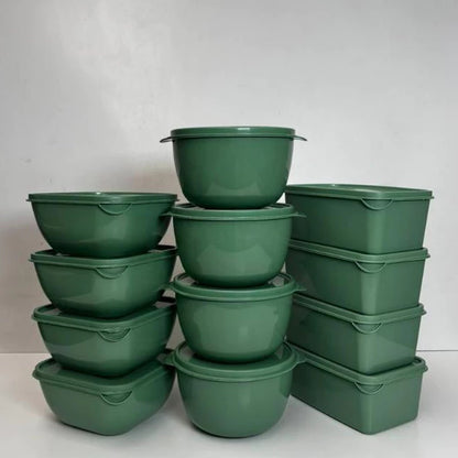 Kit Potes Plásticos para Alimentos NOXHome | Com Alças Empilháveis 1L – Kit 12 Peças