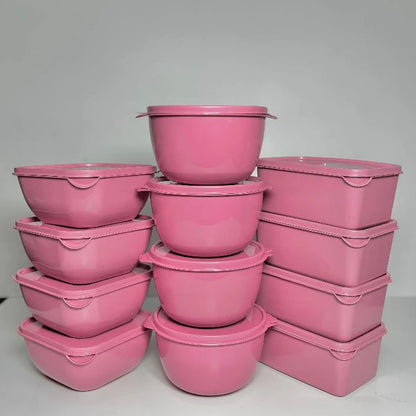 Kit Potes Plásticos para Alimentos NOXHome | Com Alças Empilháveis 1L – Kit 12 Peças