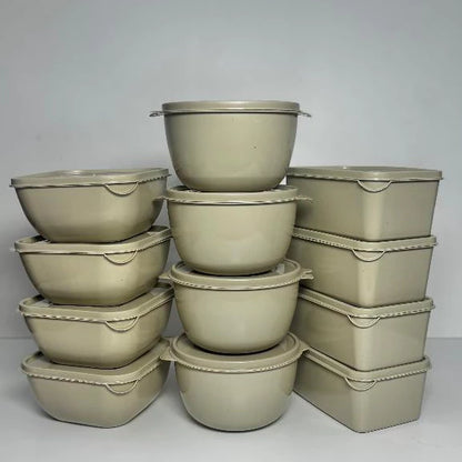 Kit Potes Plásticos para Alimentos NOXHome | Com Alças Empilháveis 1L – Kit 12 Peças