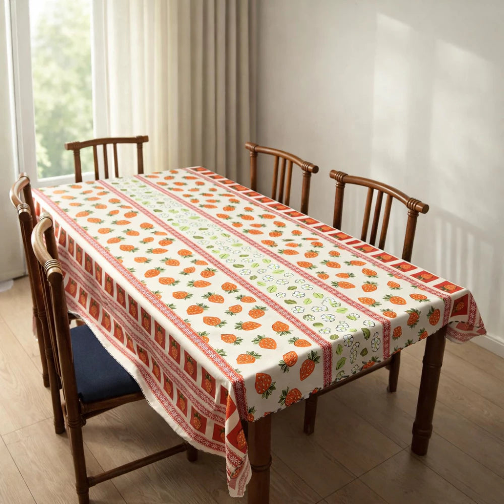 Toalha de Mesa Retangular NOXHome | Tecido Oxford 6 Lugares 2,00x1,40m – Fácil de Limpar