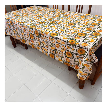 Toalha de Mesa Retangular NOXHome | Tecido Oxford 6 Lugares 2,00x1,40m – Fácil de Limpar
