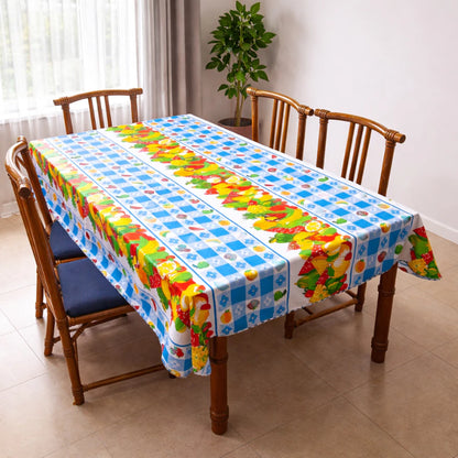 Toalha de Mesa Retangular NOXHome | Tecido Oxford 6 Lugares 2,00x1,40m – Fácil de Limpar