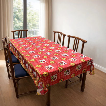 Toalha de Mesa Retangular NOXHome | Tecido Oxford 6 Lugares 2,00x1,40m – Fácil de Limpar