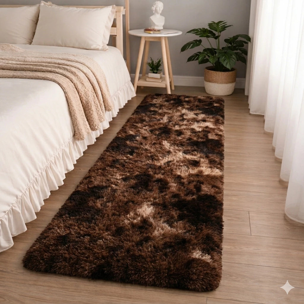 Tapete Passadeira Peludo Shaggy NOXHome | Felpudo Antiderrapante 2,00x0,60m
