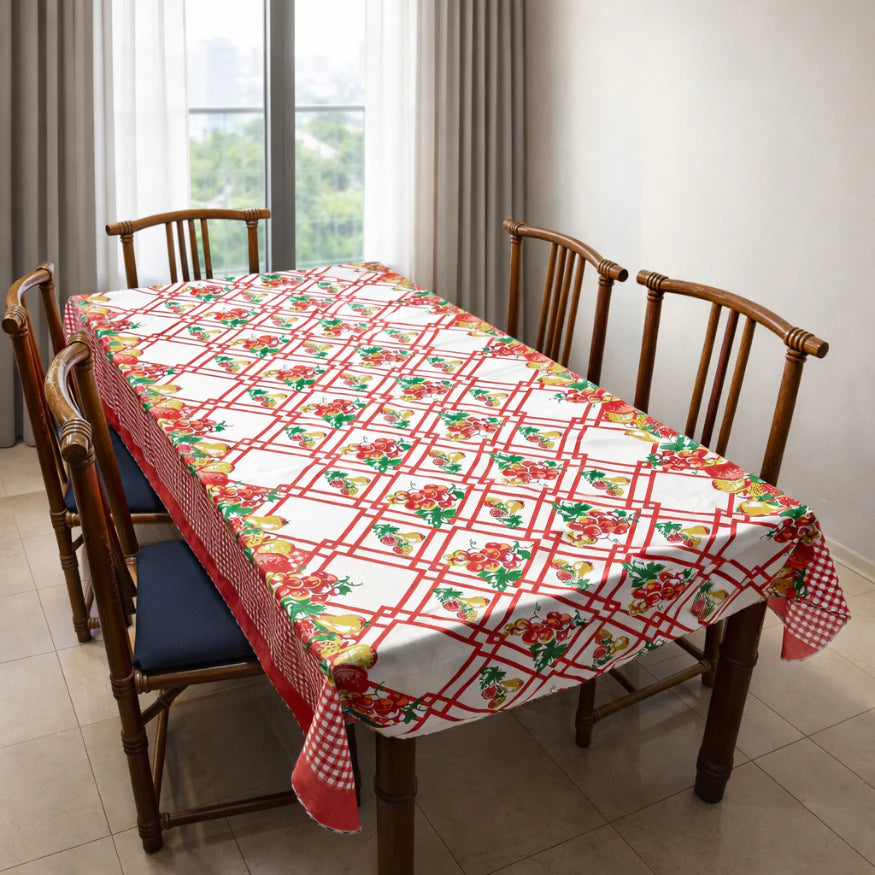 Toalha de Mesa Retangular NOXHome | Tecido Oxford 6 Lugares 2,00x1,40m – Fácil de Limpar