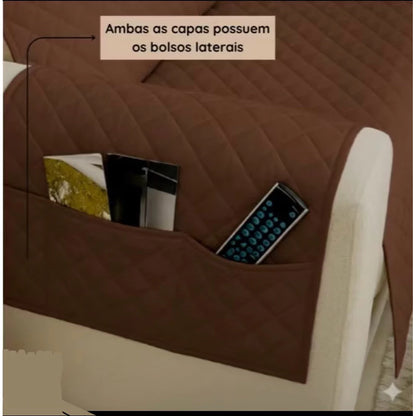 Protetor de Sofá de 2 e 3 Lugares Capa de Sofa Impermeável