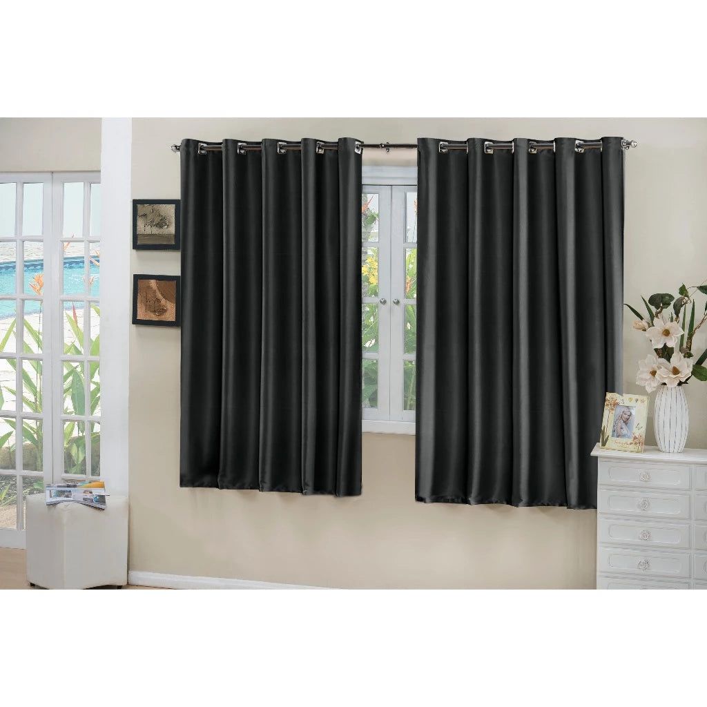 Cortina Blackout PVC 100% NOXHome | Corta Luz Quarto e Sala – Ilhós Cromados