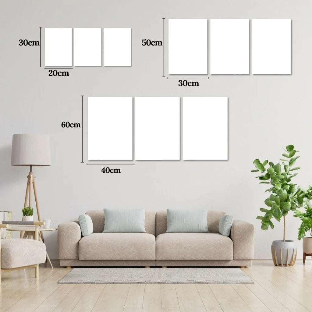 Trio de Quadros Decorativos Religioso Salmos e Pai Nosso Fé — visualização 5