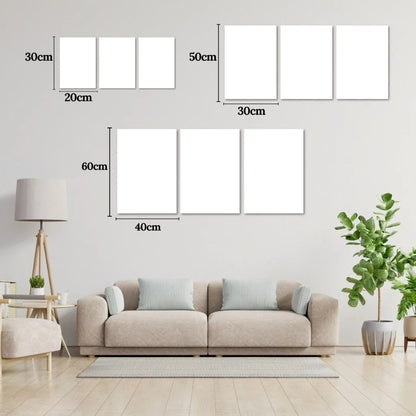 Trio de Quadros Decorativos Religioso Salmos e Pai Nosso Fé — visualização 5