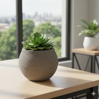 Vaso Decorativo Esfera NOXHome | Polietileno Reciclável Moderno – Interno e Externo