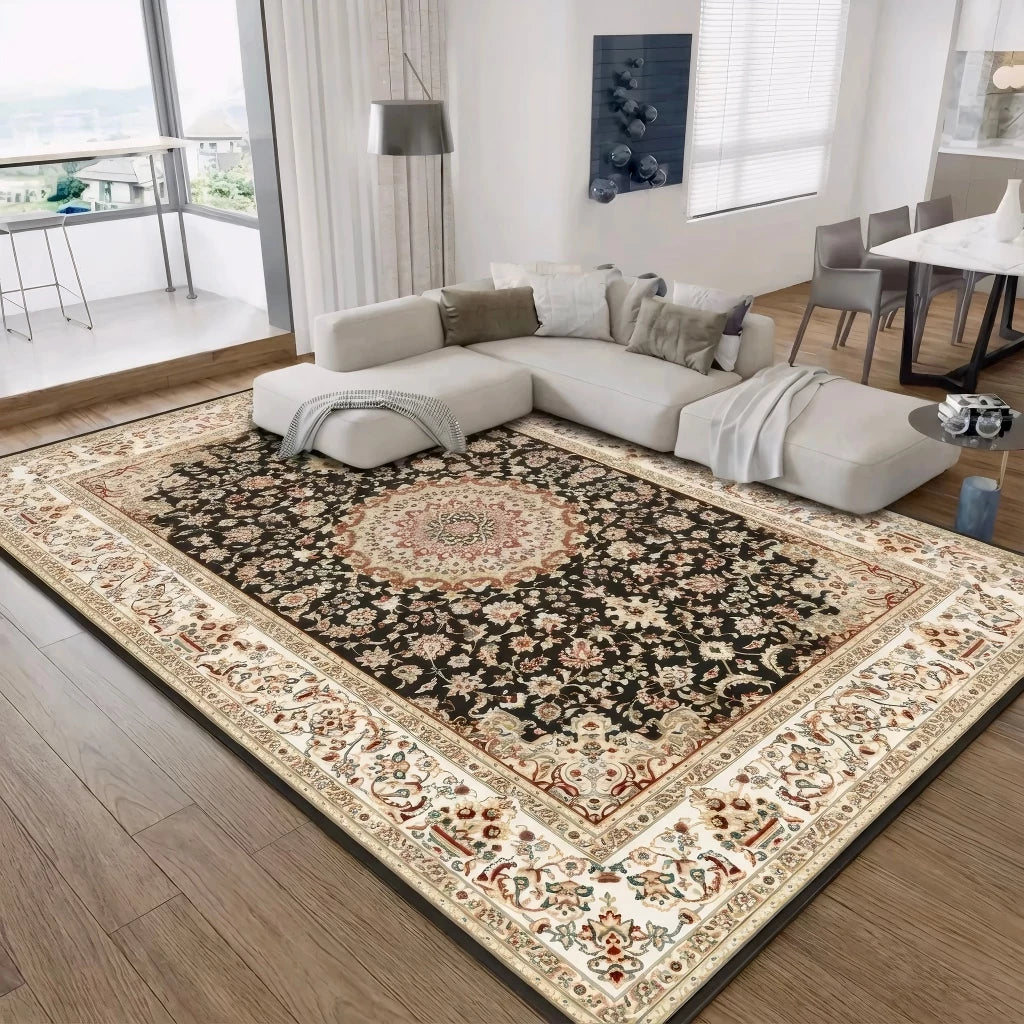 Tapete Belga Estampado NOXHome | Antiderrapante Sala e Quarto 1,50x1,00m – Coleção Exclusiva