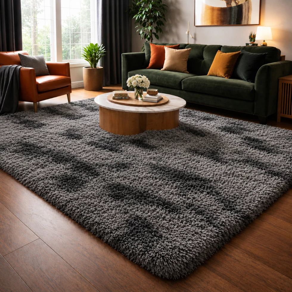 Tapete Peludo Shaggy NOXHome | Felpudo Antiderrapante Sala e Quarto 2,00x2,40m